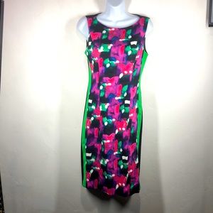 Isaac Mizrahi pink and green dress size 4
